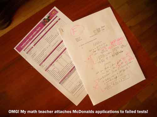 with an application form