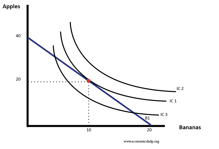 define indifference curve in economics