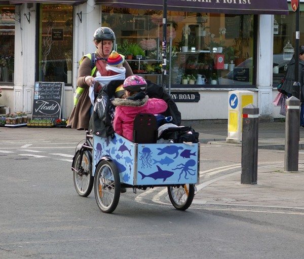 family cycling
