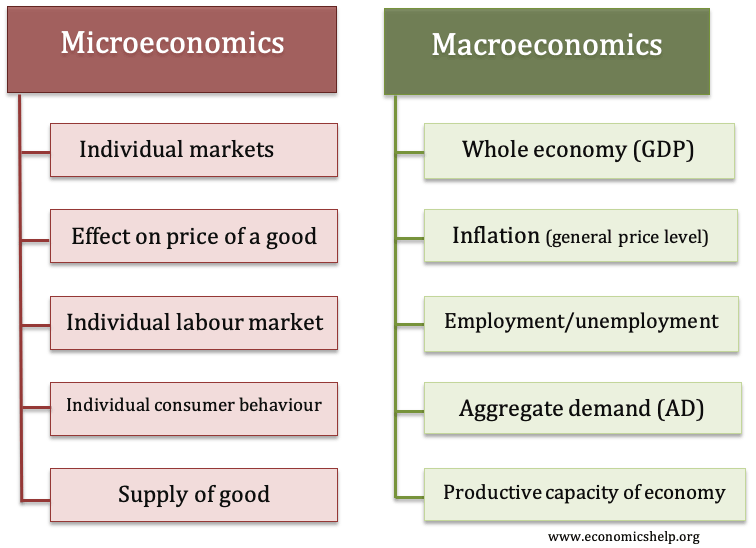 Difference between microeconomics and macroeconomics - Economics Help